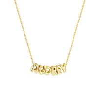 TINGN Custom Personalised Name Necklace for Women 14K Gold Plated Dainty Name Pendant Elegant Jewellery Ideal for Birthday Gifts for Women Girls Teens Audrey
