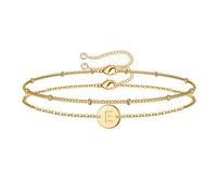 TINGN Gold Bracelet for Women - Letter E Initial Bracelets Gifts for Teen Girls, 4-12 Year Olds