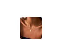 TINGN Gold Cross Necklace for Women 14K Gold Plated Dainty Cross Pendant Necklace Trendy Choker Necklaces Jewellery for Women Girls