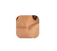 TINGN Gold Cross Necklace for Women - 14K Gold Plated Dainty Pendant Necklace for Girls