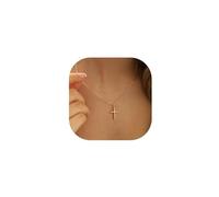 TINGN Gold Cross Necklace for Women, 14K Gold Plated Layered Cross Necklace Dainty Cross Pendant Necklace Gold Cross Necklace for Women Gold Necklaces for Women Girls Jewelry Gifts
