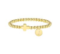 TINGN Gold Initial Bracelet for Women - 14K Gold Plated Initial J Bracelet Dainty Cross Bracelets for Womens Bracelets for Womens Girls Gifts Birthday Gifts for Women Girlfriend Teen Girls Jewellery