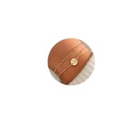 TINGN Gold Initial Bracelets for Womens, Disc Letter S Initial Bracelet Dainty Letter Beaded Bracelets Teen Girl Gifts Age 11 12 13 14 15 Beaded Bracelet for Women Girls Gold Jewelry for Women Girls