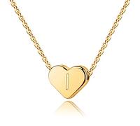 TINGN Gold Initial Heart Necklace for Women - 14K Gold Filled Heart Initial I Necklaces for Women Tiny Heart Pendant Initial Necklace for Girls Gifts Letter Initial Necklace for Women Girls Gifts