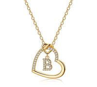 TINGN Gold Initial Necklaces for Teen Girls, Initial B Necklace for Girls Jewelry for Teen Girls Gifts for Girls Jewelry Heart Necklace Gold Necklace for Women Necklace for Girlfriend
