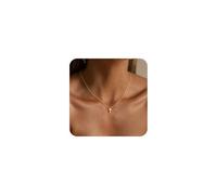 TINGN Gold Necklace for Women 14K Gold Plated Layered Cross Pendant Necklace Dainty Choker Trendy Cross Necklaces Jewellery for Women Girls