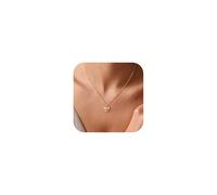 TINGN Gold Necklaces for Women Girs - Dainty 14K Gold Plated Cute Simple Bow Pendant Necklace Chain Choker Necklaces for Women Trendy Jewelry Gift Bow Necklace for Womens Birthday Jewelry Gifts