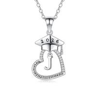 TINGN Graduation Gift for Her 2026 - Initial J Ladies Necklace Silver Necklace for Women Graduation Necklace Prom Gifts for Girls 2026