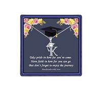 TINGN Graduation Gift for Her 2026 Initial Necklace - Initial K Meaningful Cap Pendant Graduation Necklace for Her Friendship Gifts for Girls Women Friends College Gift for Her Daughter Class of 2026