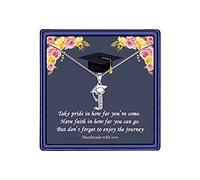 TINGN Graduation Gift for Her 2026 - Initial Necklace Meaningful Cap Pendant Initial J Graduation Necklace for Her Friendship Gifts for Girls Women Friends College Gift for Her Daughter Class of 2026