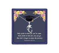TINGN Graduation Gifts for Her - 2025 Initial Necklaces Meaningful Cap Pendant G Initial Graduate Necklace Friendship Gifts for Women College Graduation Gift for Him Her 2025 High School Good Friend