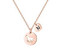 TINGN Horse Gifts: Letter N Horse Necklace for Girls & Little Girls