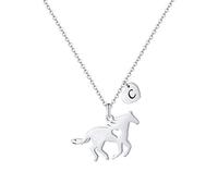 TINGN Horse Jewelry for Girls, Girls Horse Necklace C Necklace Initial Heart Letter Necklace Horse Necklaces for Girls Horse Initial Necklace for Daughter Horse Jewelry Gifts for Girls