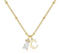 TINGN Initial Necklaces for Women - Initial Birthstone Necklaces for Women Gold Letter C April Birthstone White Topaz Necklace Womens Girls Letter Choker Necklace Gold Jewelry Birthday Gift