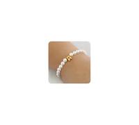 TINGN Initial Pearl Bracelets for Women Girls, Dainty Pearl Bracelet, Letter A Gold Initial Bracelets for Women Teen Girl, Gifts for Teen Girls, Bridesmaid Wedding Gifts