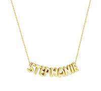 TINGN Personalised Name Necklace for Women 14K Gold Plated Dainty Name Pendant Elegant Jewellery Ideal for Birthday Gifts for Women Girls Teens Stephanie
