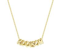 TINGN Personalised Name Necklace for Women 14K Gold Plated Dainty Name Pendant Elegant Jewellery Ideal for Birthday Gifts for Women Girls Teens Addison