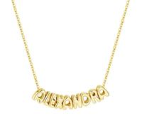 TINGN Personalised Name Necklace for Women 14K Gold Plated Dainty Name Pendant Elegant Jewellery Ideal for Birthday Gifts for Women Girls Teens Alexandra