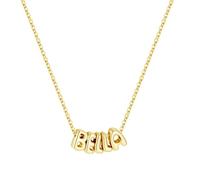 TINGN Personalised Name Necklace for Women 14K Gold Plated Dainty Name Pendant Elegant Jewellery Ideal for Birthday Gifts for Women Girls Teens Bella