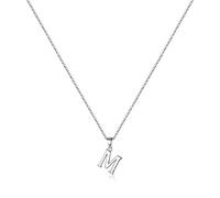 TINGN Silver Initial Necklaces for Women Girls, Initial M Necklace for Womens Sterling Silver Pendant Necklaces for Womens Girl Personalised Birthday Gifts for Women Wife Mom Teen Girls