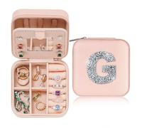 TINGN Travel Jewellery Case, Jewelry Organiser, Travel Mini Jewellery Box, Sister Birthday Gift, Sister Gifts, Personalised Jewelry Box G, Birthday Gifts for Women