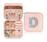 TINGN Travel Jewellery Case - Organiser with Mirrored Box, Perfect for Teenage Girls Gifts