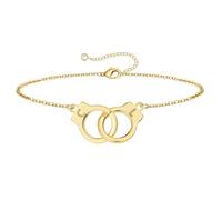 TINGN Two Letter Bracelet Gold Women's 14K Gold-Plated Handcuffs Bracelets Women's Bracelet with Letter Bracelets Teenager Girls Bracelet Women Gold Jewellery Personalised Gifts