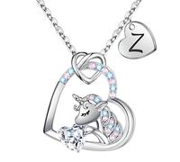 TINGN Unicorn Gifts for Girls, Unicorn Gifts Unicorn Birthday Decorations for GirlsUnicorn Party Decorations for Women Girls Unicorn Necklaces for Girls Teen Girls Gifts Z Initial Necklaces