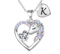 TINGN Unicorn Gifts for Girls - Unicorn Necklace | Silver Jewelry for Girls