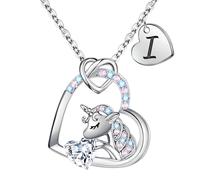 TINGN Unicorn Gifts for Girls, Unicorns Necklaces for Teen Girls Unicorns Gifts for Girls I Initial Necklaces for Teen Girls Women Girls Little Girls Jewelry for Teen Girls Unicorn Necklace for Girls