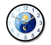 tingnn Day And Night Chinese Yin Yang Symbol Modern Wall Clock Dualism Sun And Moon Home Decor Watch Harmony Balance Interior Decor-Metal_Frame_with_acrylic_glass