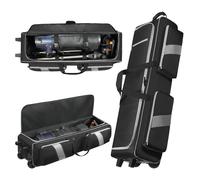 tingroun Telescope Bag with Wheels, 40'' Large Capacity Rolling Telescope Case and Shock-Absorbent Padded, Telescope Carrying Cases with Multi-pocket for Multipurpose Telescope Bag & Accessories