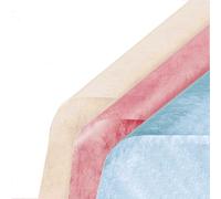 TINGSING 120 Sheets Korean Floral Bouquet Paper,3 Pack Cotton Pleated Withdrawable Flower Wrapping Sheets 11.8x11.8 Inch Flower Wrap for Gift Packaging Flower Shop Supplies (Blue+Rouge powder+beige)