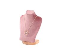 TINGSING Necklace Display Stand, 23cm Jewelry Mannequin Bust Display Stand Necklace Holder, 3D Jewellery Model Pendant Chain Organizer, Jewelry Showcase for Home, Boutique, Trade Shows,Pink
