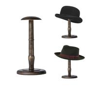 TINGSING Vintage Hat Rack Stand Rustic Bronze Hat Display Stand Tabletop Cap Organizer Cowboy Hats Holder Wig and Helmet Stands for Closet, Home Decor, Large