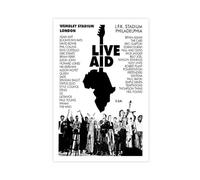 TINGTOEO 1985 Live Aid Retro Concert, The Queen, U2, David Bowie, Manchester Canvas Poster Wall Art Decor Print Picture Paintings for Living Room Bedroom Decoration Unframe-style 12x18inch(30x45cm)