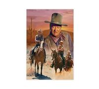 TINGTOEO John Wayne Montage Wild West Western Movie Celebrity Actor Photo Canvas Poster Wall Art Decor Print Picture Paintings for Living Room Bedroom Decoration Unframe-style 12x18inch(30x45cm)