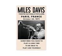 TINGTOEO Musician, Miles Davis 1 Canvas Poster Bedroom Decor Sports Landscape Office Room Decor Gift Unframe-style 12x18inch(30x45cm)