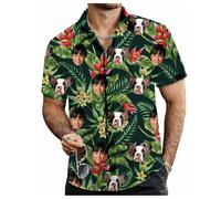 Tingwei Custom Hawaiian Shirt for Men Women, Personalised Funny Hawaiian Shirts with Faces, Shiteshirts Tropical Summer Beach Casual Short Sleeve Button Down Shirts Multicolour