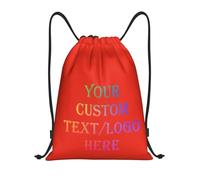 Tingwei Personalised Backpack custom Drawstring Bag Add Photos/Logo/Text Sports Bag for Men and Women, Waterproof Sport Bag, Swimming Bag, ideal for the Gym and Sports