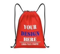 Tingwei Personalised Backpack in Bulk, custom Drawstring Bag for Men and Women, Waterproof Sports Bag with add Photo/Logo/Text, Swimming Bag for Children and Adults