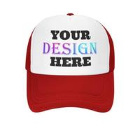 Tingwei Personalised Baseball Cap Custom Hats Design Your Own,Bulk Personalized Trucker Hat for Men Women, Make Your Own Customized Baseball Cap Red