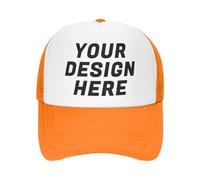 Tingwei Personalised Baseball Caps Custom Hats for Men Women,Embroidered Women Want Me Fish Fear Me Adjustable Trucker Hat Cotton Unisex Dad Hats Orange