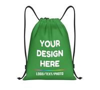 Tingwei Personalised Drawstring Bag Custom Backpack Text, Sport Bag for Men and Women, Waterproof Drawstring Bag, Swimming Bag, perfect for Training, Outdoor Fitness