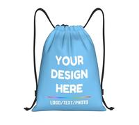 Tingwei Personalised Drawstring Bag Custom Backpack Text, Sport Bag for Men and Women, Waterproof Drawstring Bag, Swimming Bag, perfect for Training, Outdoor Fitness