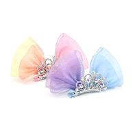 Tingyanyan 2 Pcs Bow Hair Clips, Crown Hair Clips, Cute Metal Snap Shiny Hair Accessories for Girls and Kids