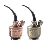 Tingyilan 2 in 1 Brass Hookah Filter, Dual-Purpose Metal Hookah, Plug-in Portable Mini Hookah Set and Hookah Accessories, Gifts for Friends and Family,2pcs