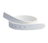 Tingyilan 35mm Belt without Buckle for Men, Business Dress and Casual Jeans Leather Belts Replacement Strap,White,105cm