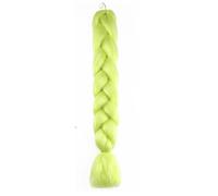 Tingyilan 4 Packs Glow in The Dark Wig, Afro Wig Synthetic Luminous Braid Wigs Crochet Braids Hair Braiding Wigs Pigtail Wigs,Yellowgreen