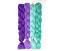 Tingyilan 4 Packs Glow in The Dark Wig, Afro Wig Synthetic Luminous Braid Wigs Crochet Braids Hair Braiding Wigs Pigtail Wigs,B